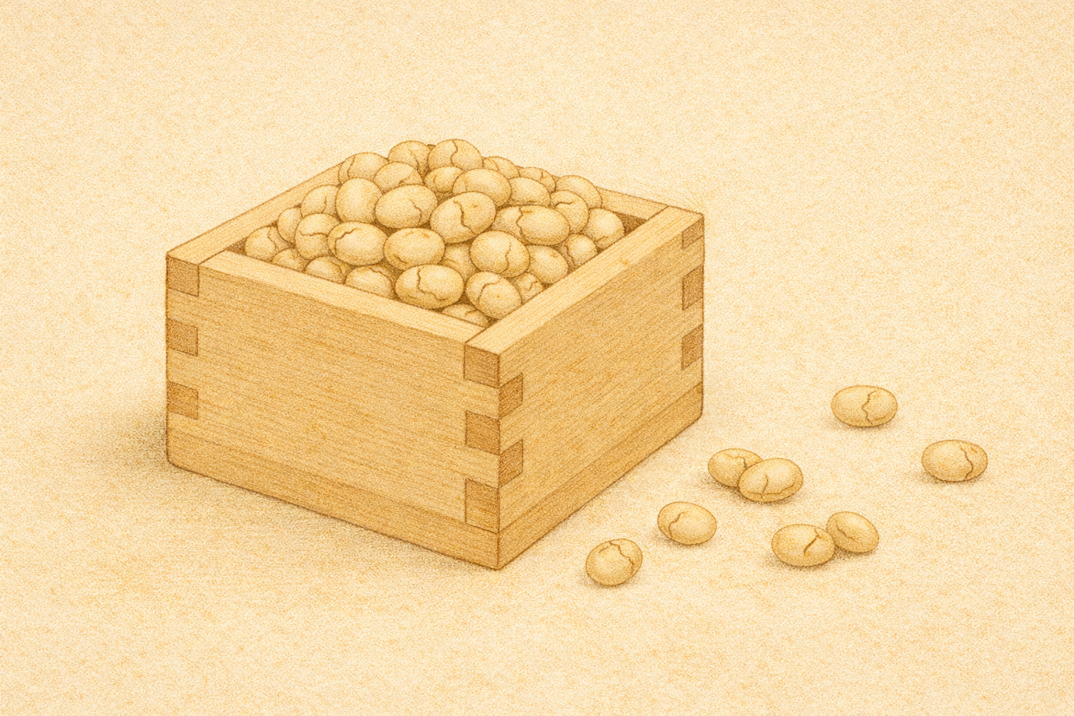 豆まきの豆のイラスト