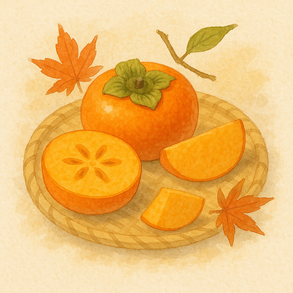 柿のイラスト。