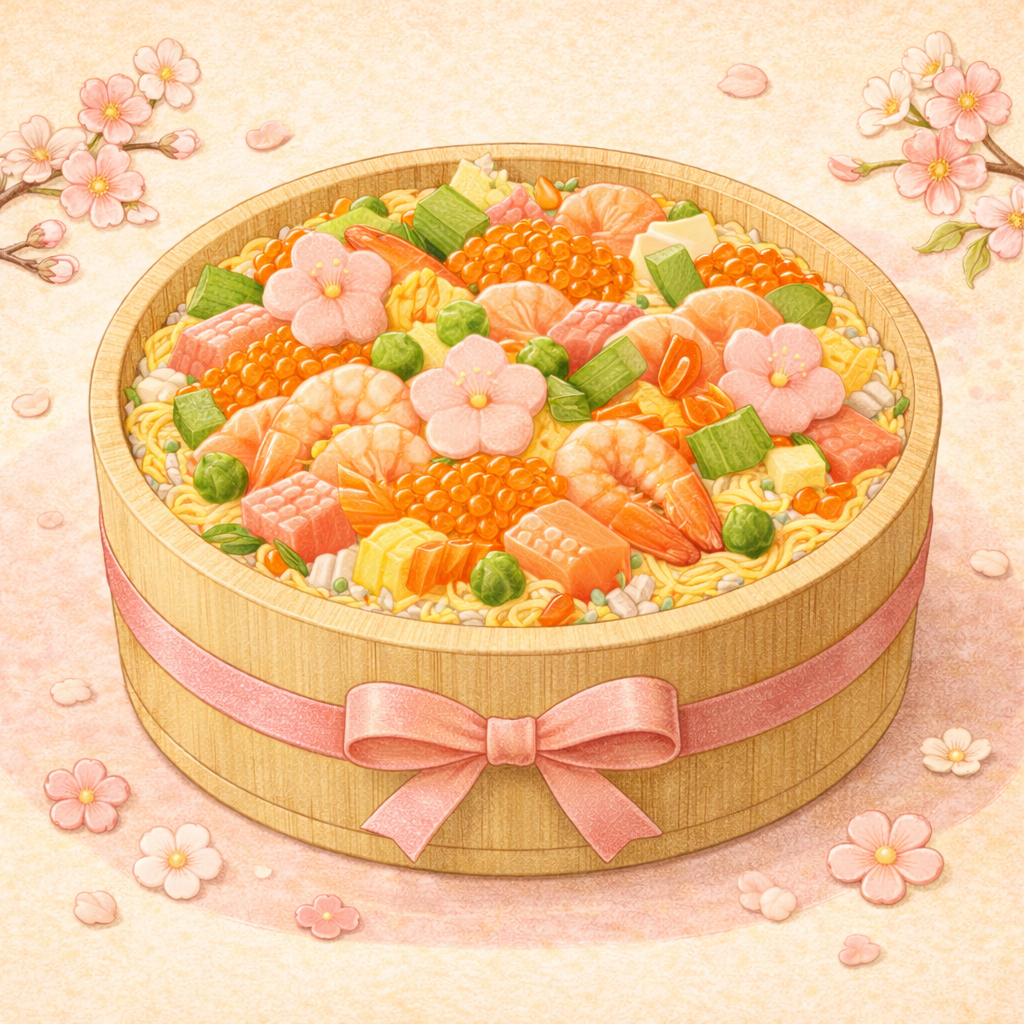 ちらし寿司のイラスト