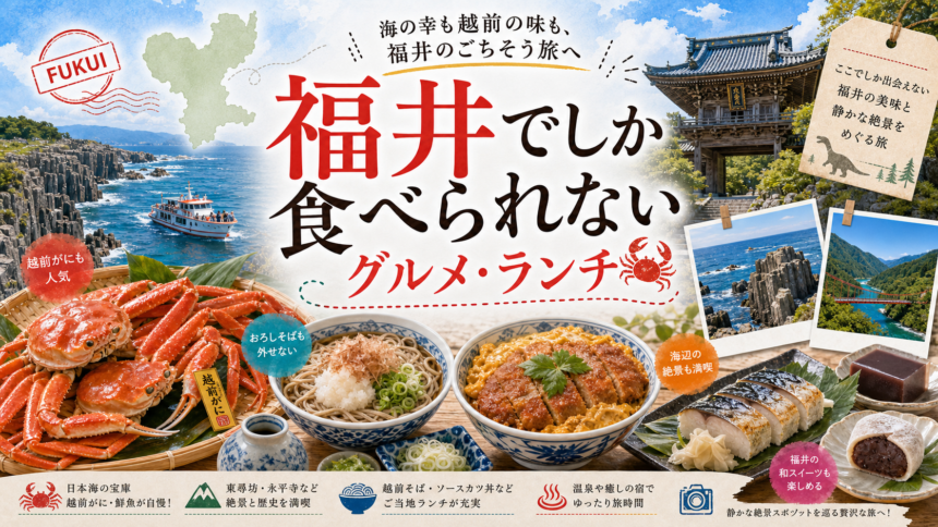 福井でしか食べられないグルメ・ランチ完全ガイド｜カテゴリ別に迷わず選ぶ