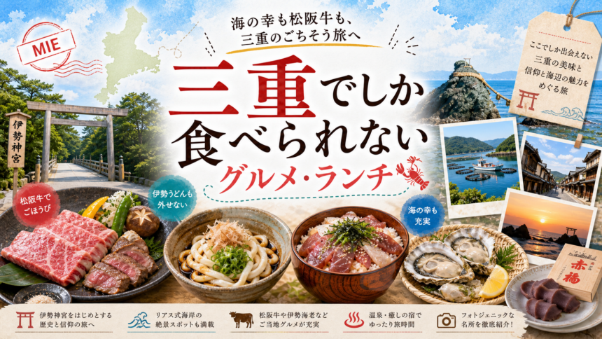 三重でしか食べられないグルメ・ランチ完全ガイド｜カテゴリ別に迷わず選ぶ