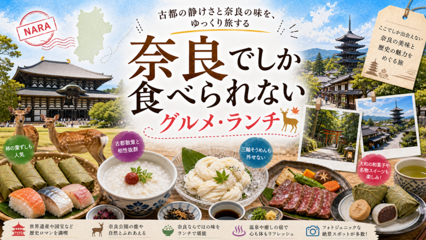 奈良でしか食べられないグルメ・ランチ完全ガイド｜カテゴリ別に迷わず選ぶ
