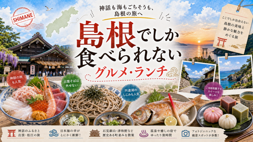 島根でしか食べられないグルメ・ランチ完全ガイド｜カテゴリ別に迷わず選ぶ