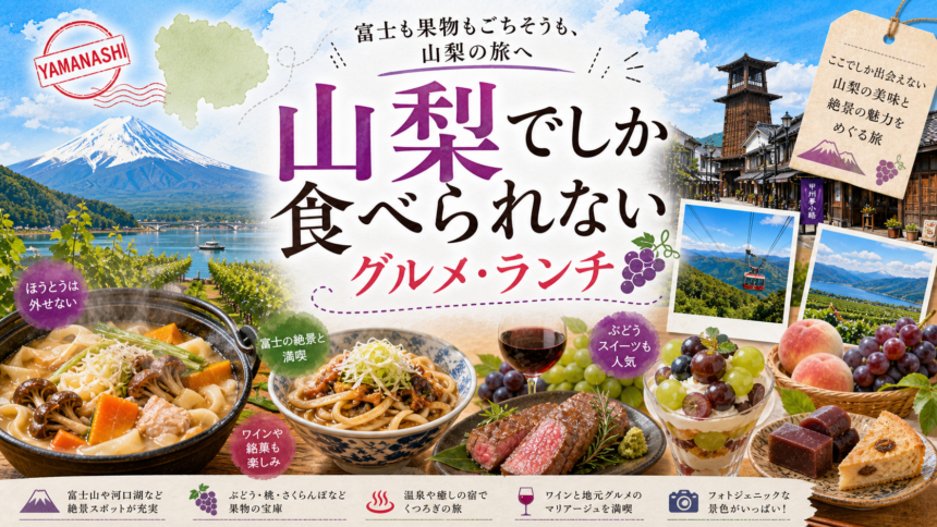山梨でしか食べられないグルメ・ランチ完全ガイド｜カテゴリ別に迷わず選ぶ