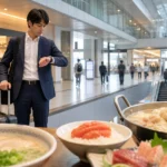 博多駅で出張前後に博多らしいランチを短時間で選ぶ利用シーンを表したアイキャッチ