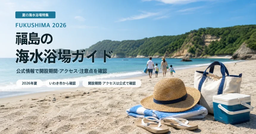 福島の海水浴場を公式情報で比較する夏の海辺イメージ