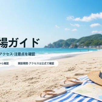 千葉の海水浴場ガイドをイメージした抽象的な夏の海岸風景