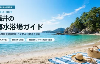 福井の海水浴場を選ぶ夏の抽象イメージ