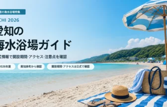愛知の海水浴場を選ぶ夏の抽象イメージ