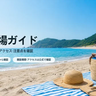 鳥取県内で海水浴場を選ぶ夏の抽象イメージ