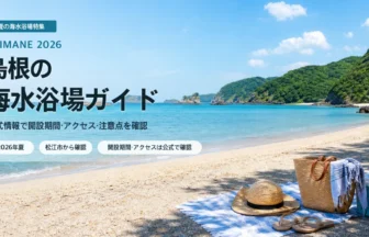 島根県内で海水浴場を選ぶ夏の抽象イメージ