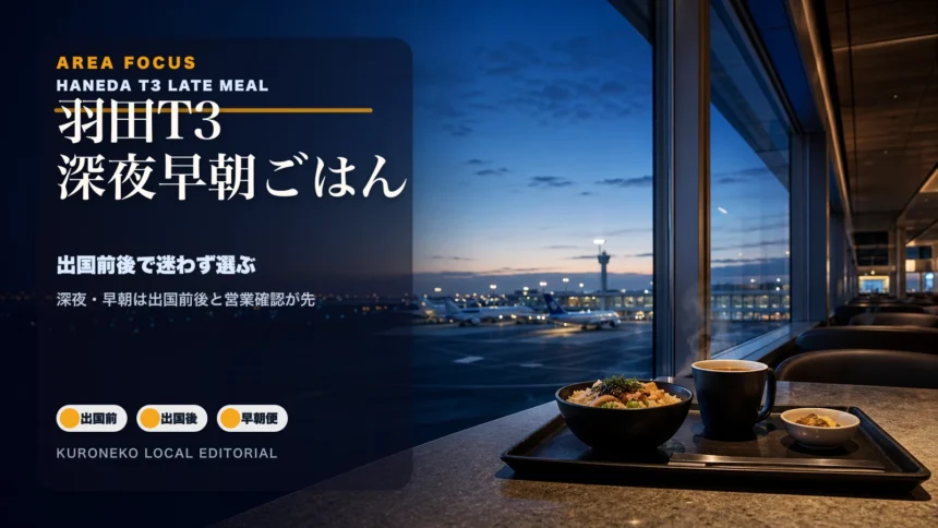 羽田空港第3ターミナルで深夜・早朝に使えるごはん｜出国前・出国後で迷わず選ぶのアイキャッチ