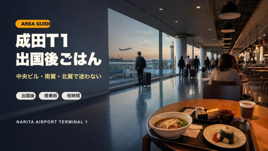 成田空港第1ターミナル出国後で短時間ごはんを選ぶ特集アイキャッチ
