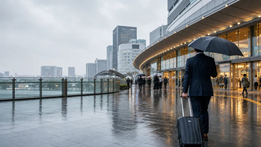 品川駅で出張客に向く雨の日ランチのアイキャッチ