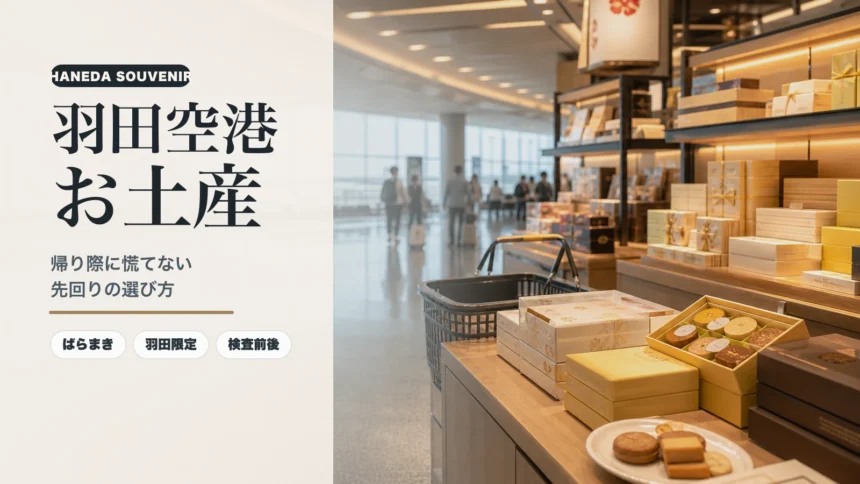 羽田空港のお土産ガイド｜帰り際に慌てない先回りの選び方と売り場整理のアイキャッチ