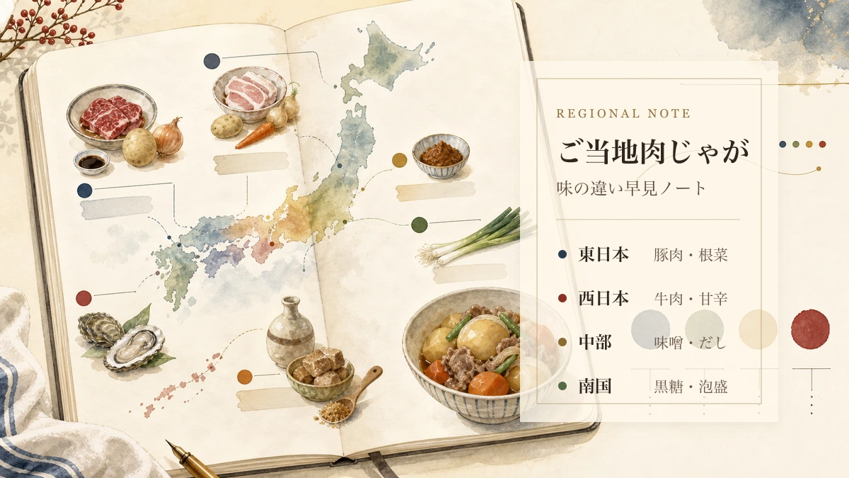ご当地肉じゃがの味の違い早見ノート