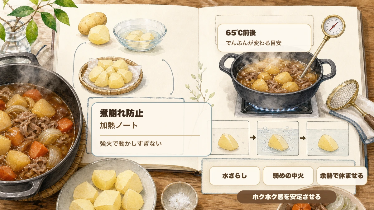 肉じゃがの煮崩れ防止と加熱ポイントを整理した料理科学ノート