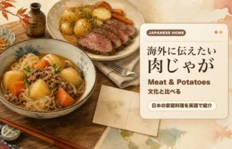 海外に伝えたい肉じゃがとMeat and Potatoes文化を比較するアイキャッチ