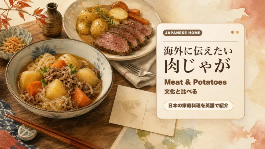 海外に伝えたい肉じゃがとMeat and Potatoes文化を比較するアイキャッチ
