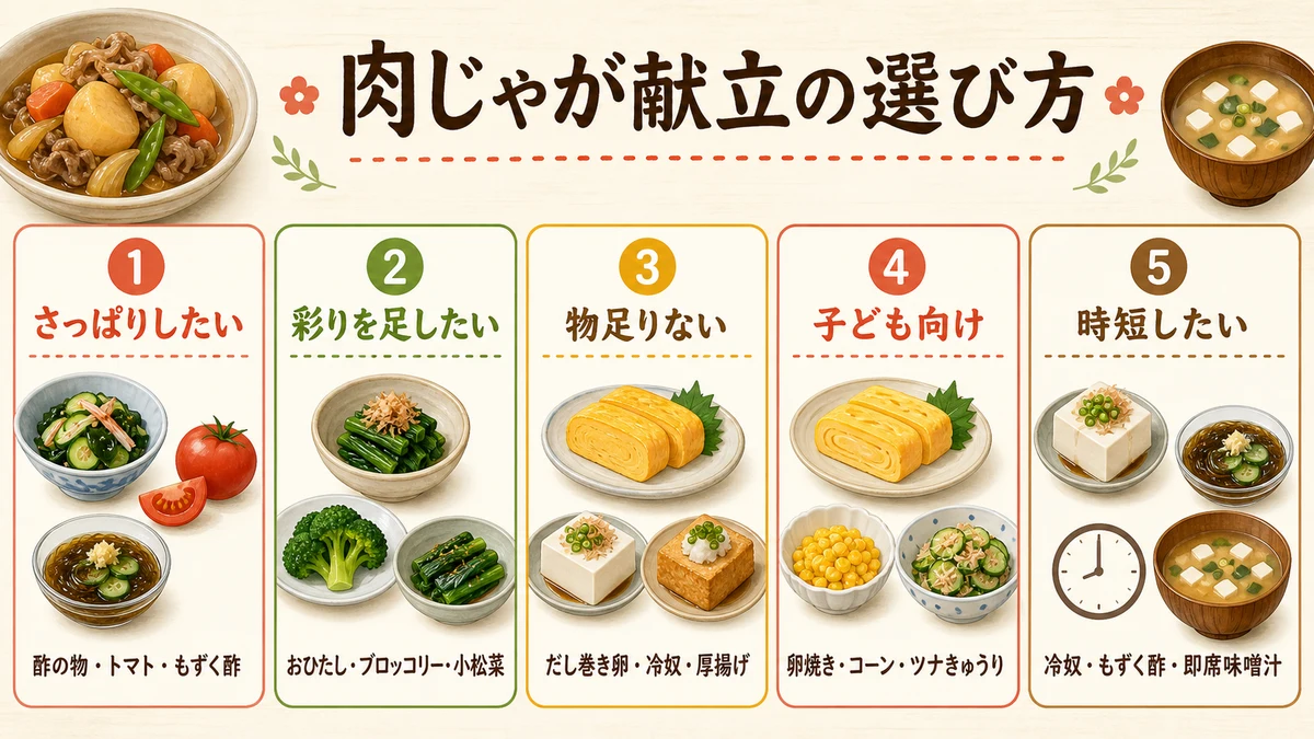 肉じゃが献立の選び方チャート