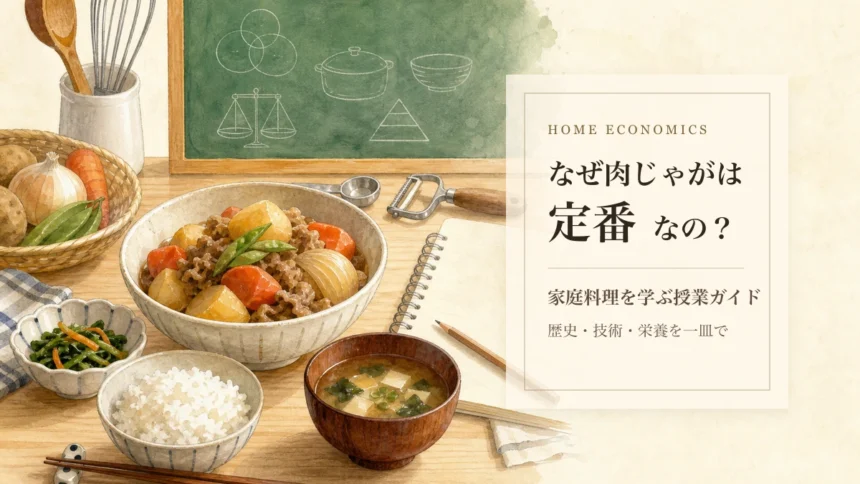 なぜ肉じゃがが定番家庭料理なのかを学ぶアイキャッチ