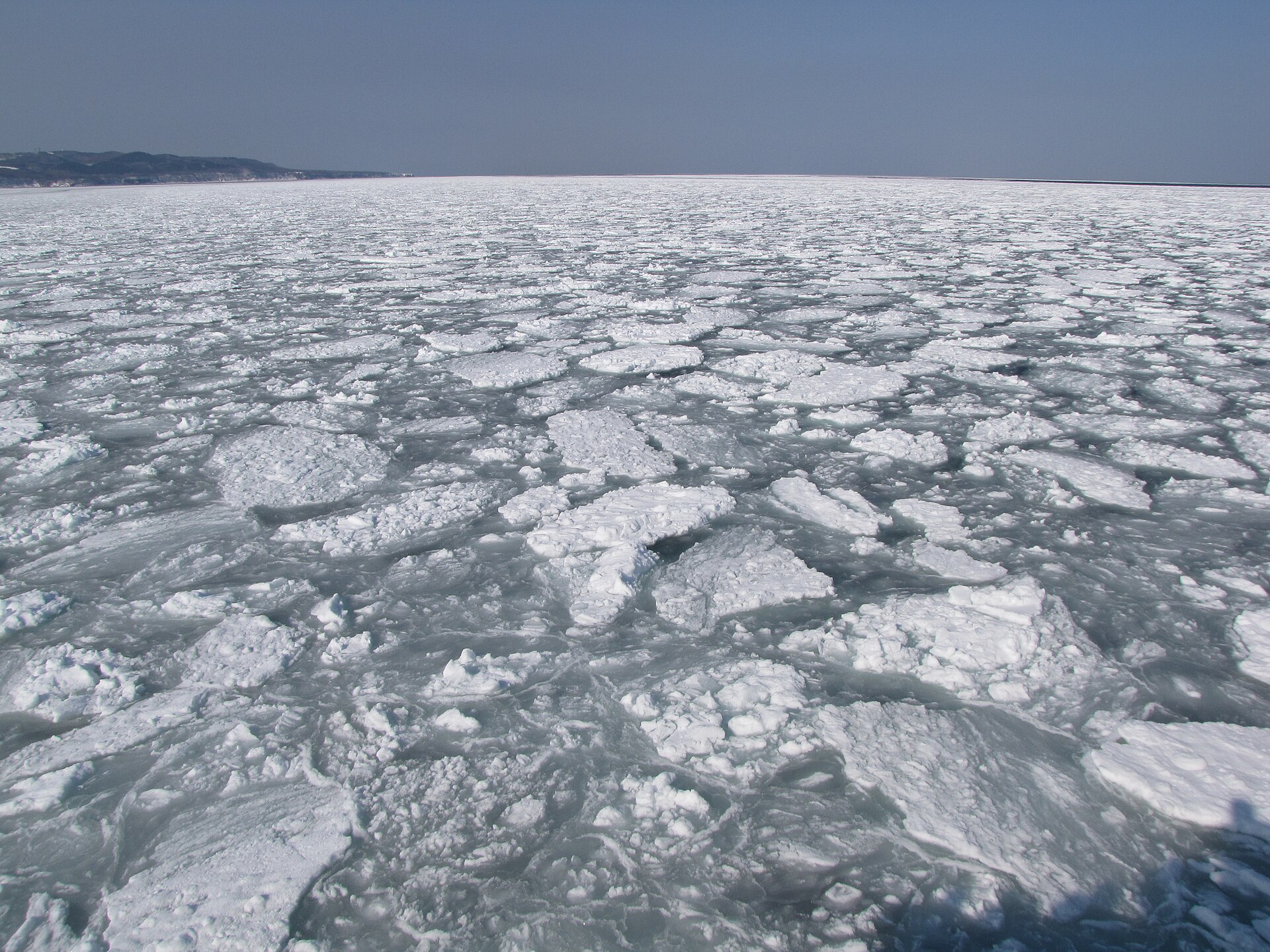 網走沖の流氷