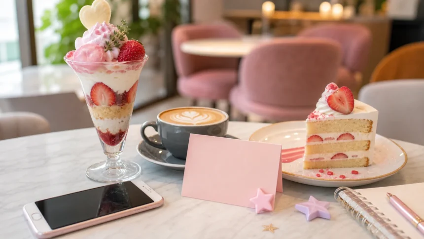 Themed cafe desserts and reservation planning in Japan