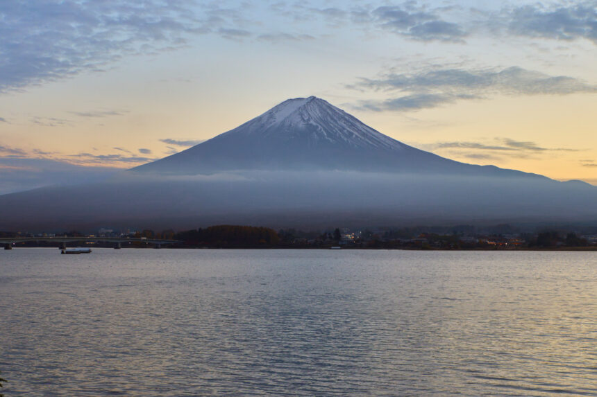 Mount Fuji viewed across Lake Kawaguchi