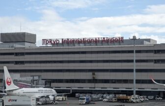 Haneda Airport terminal and aircraft apron
