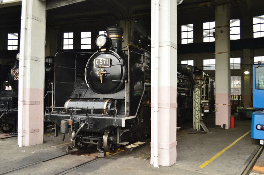 C57 steam locomotive at Kyoto Railway Museum