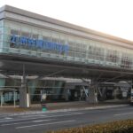 Terminal building exterior of Saga Airport, also known as Kyushu Saga International Airport