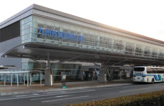 Terminal building exterior of Saga Airport, also known as Kyushu Saga International Airport