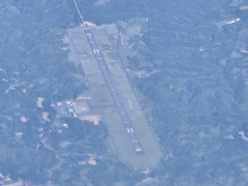 Aerial view of New Tanegashima Airport
