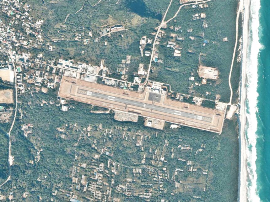 Aerial view of Niijima Airport