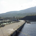 Miike Port on Miyakejima, part of the island's three-port ferry system