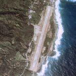 Aerial photograph of Miyakejima Airport used for an airport-to-ferry transfer guide