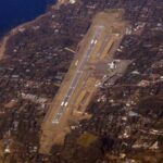Aerial view of Oshima Airport