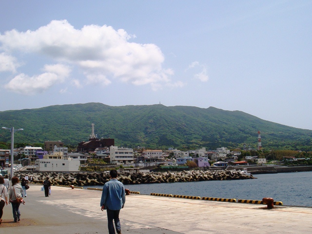 View from Motomachi Port on Izu Oshima