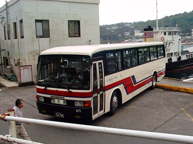 Oshima Bus vehicle at Habu Port