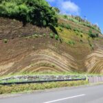 Great strata section in Izu Oshima