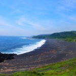 Black sand at Suna-no-hama on Izu Oshima
