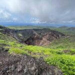 Mt. Mihara on Izu Oshima under changeable weather