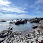 Rocky Oshima coast used as contextual coastal scenery