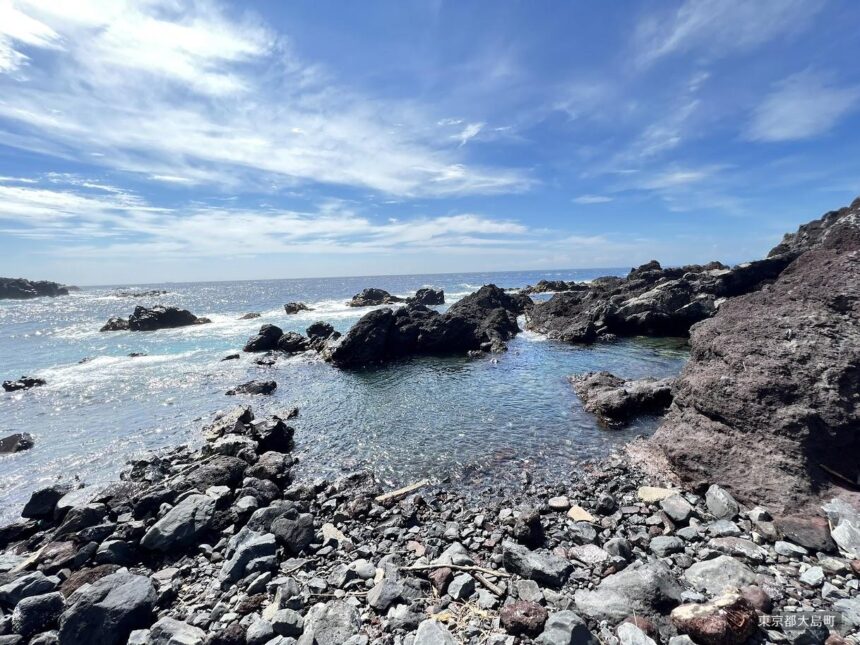 Rocky Oshima coast used as contextual coastal scenery