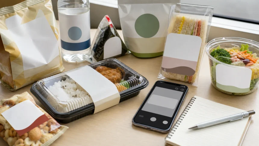Checking Japanese packaged food labels while traveling