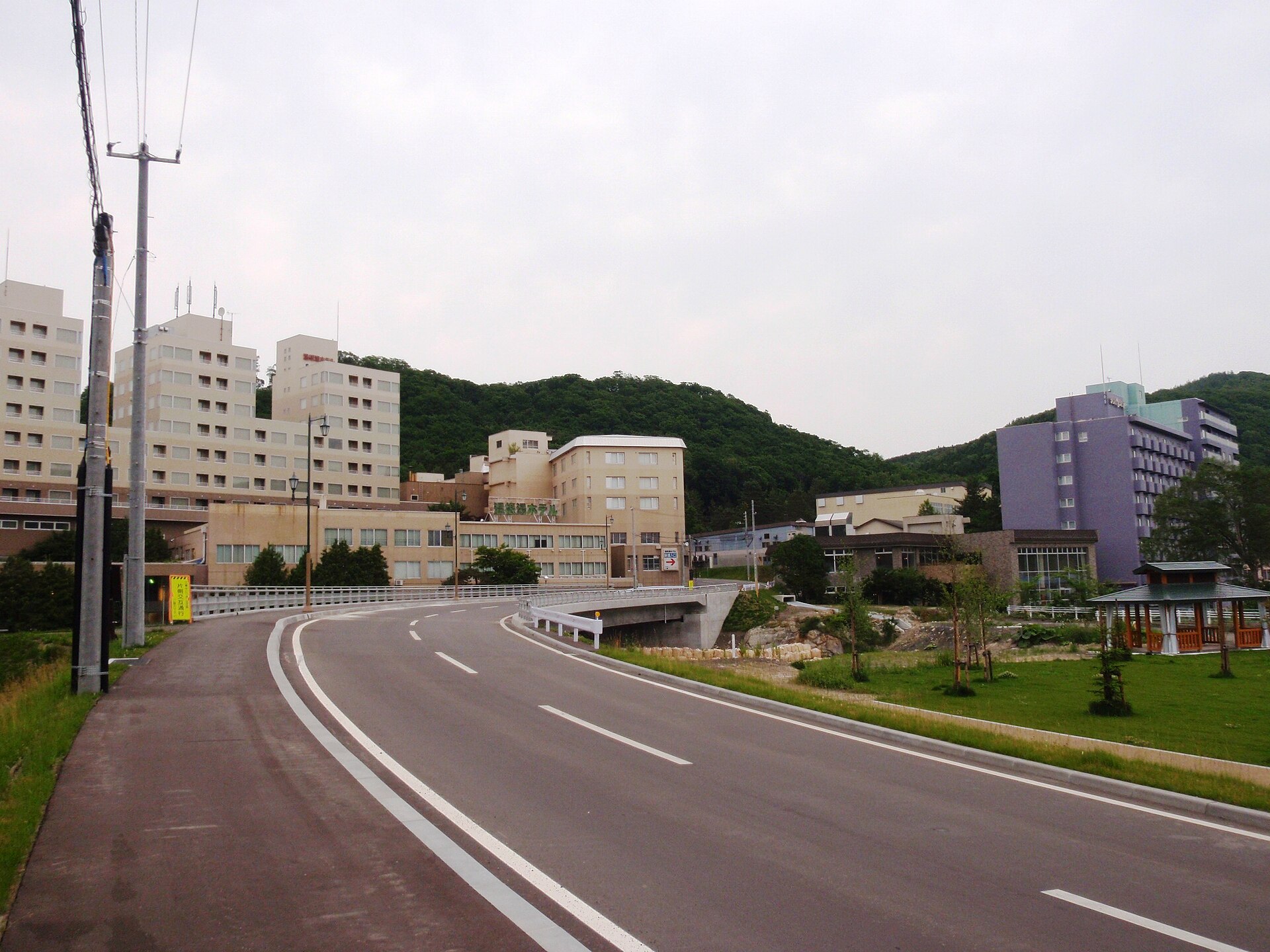 北見市の温根湯温泉街