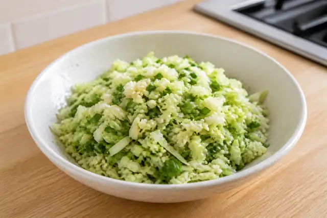 餃子の具に使う野菜のみじん切りのイメージ