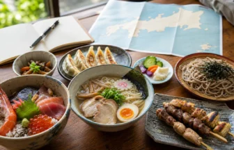 Regional Japanese foods and local food travel planning