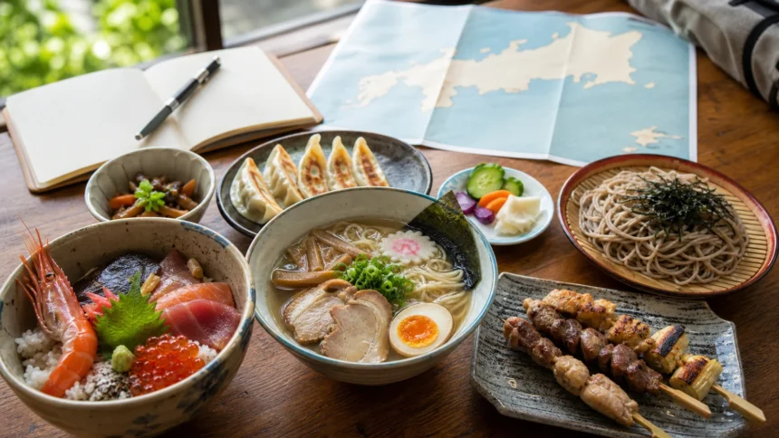 Regional Japanese foods and local food travel planning