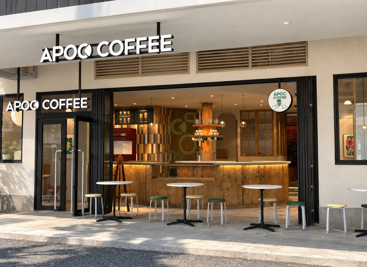 APOC COFFEE博多駅筑紫口店の外観完成イメージ